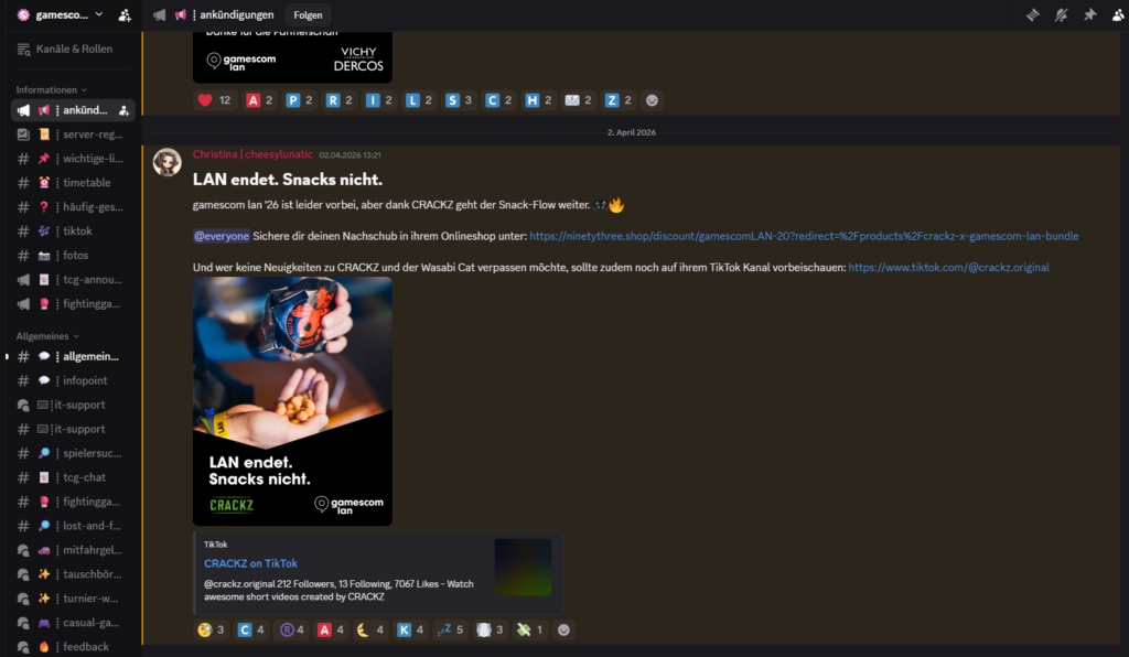 Auf diesem Bild wir eine Advertising Möglichkeit auf Discord gezeigt.